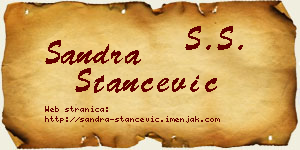 Sandra Stančević vizit kartica